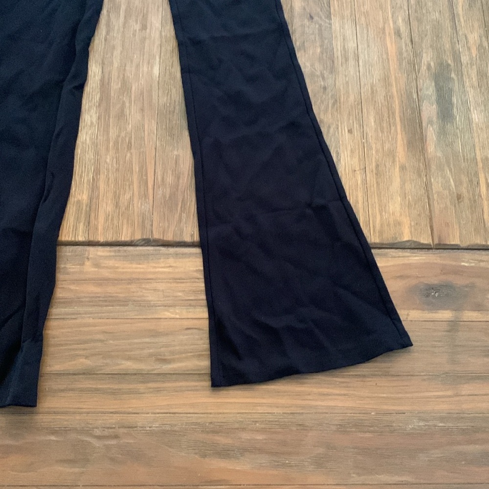 H&M Black Flare Pants With Waist Tie - Picture 2 of 6